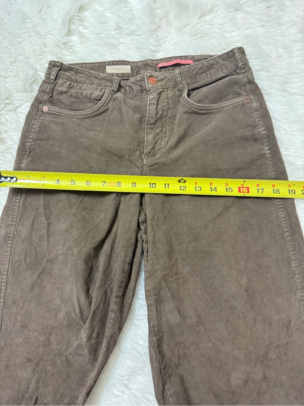 Anthropologie Pilcro The Gwen Full Length Wide Leg Corduroy Pants Women Sz 28 - Picture 8 of 11